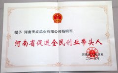 河南促进全民创业带头人